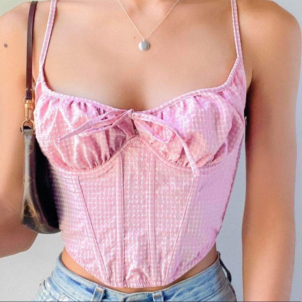 Urban Outfitters Out from Under plaid corset